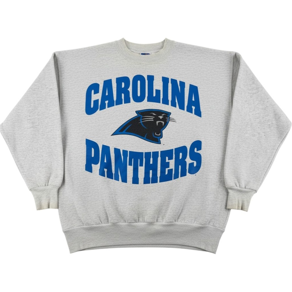 Vintage 1997 Carolina Panthers Sweatshirt Mens L Gray Hanes NFL
